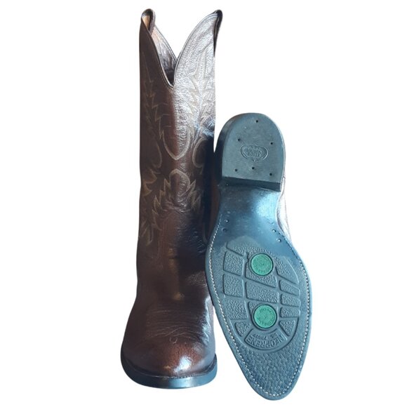 NOCONA SZ 11D Brown Men's Leather Western Boots - Picture 3 of 14